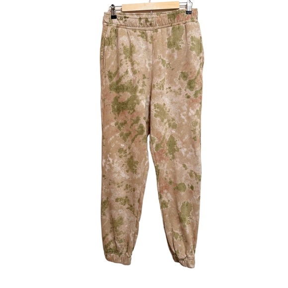 AFRM Pants - AFRM Blush Olive Tie Dye High Rise Jogger Sweatpants Size Medium NWT
